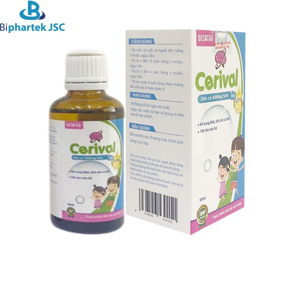 Hình ảnh hộp và lọ sản phẩm Cerival