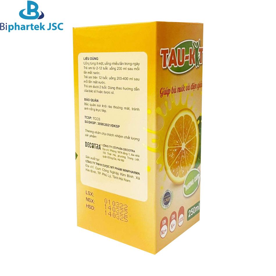 Tau-Kit hỗ trợ cho tình trạng tiêu chảy, mất nước