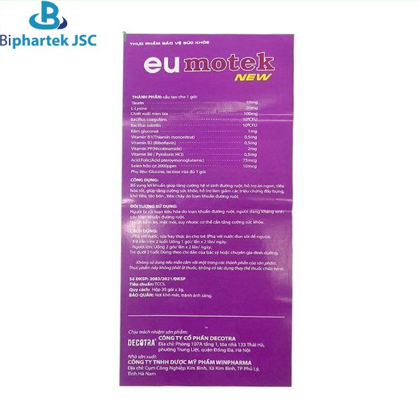 Thành phần Eumotek New