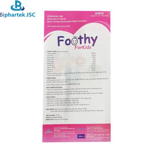Thông tin chi tiết sản phẩm Foothy